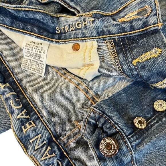 AMERICAN Eagle Straight Leg Men's Jeans Size 34/30 - Picture 12 of 13
